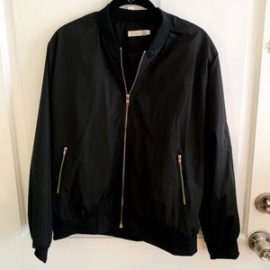 Waterproof Black Bomber Jacket
